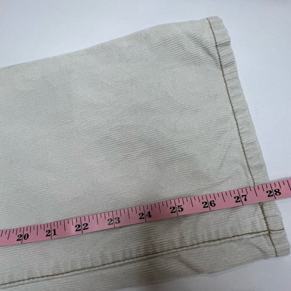 Loft Mid Rise Flap Pocket White Stretch Slim Boot Micro Corduroy Women's Pant 6P - Picture 8 of 10